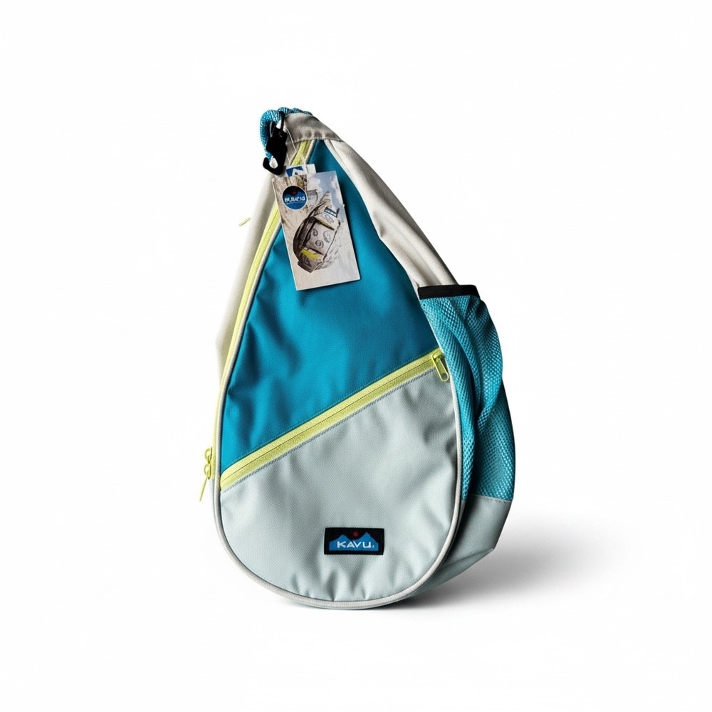 KAVU Paxton Pack Surf Block Blue Grey Sling Rope Bag 870-2337- New With Tags